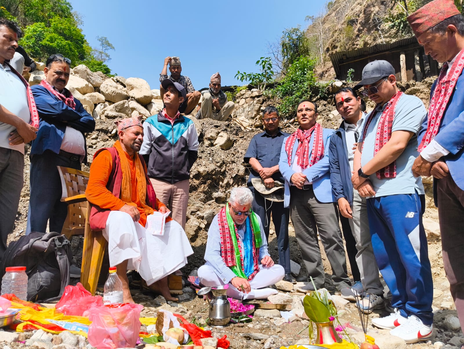 रिठेखोला सडक पुल शिलान्यास जाजरकोट